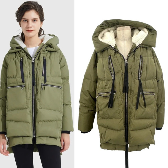 Orolay Thickened Down‎ Jacket 092 Universe Peat Moss Green Size Medium - Picture 1 of 11